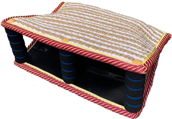 Honden Bijt Mouw - Trainingskussen Sleeper - Hondentraining Buiten - Drie Handgrepen - 40x33x14 cm - Rood