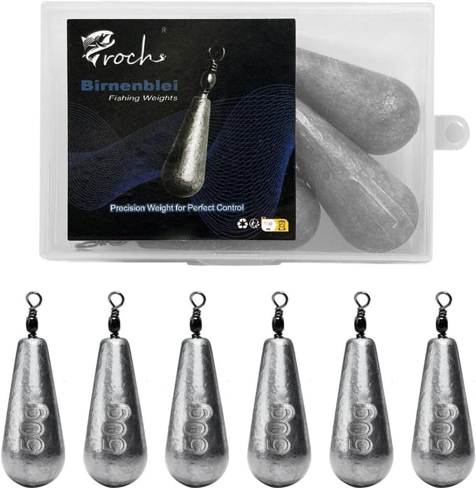 Weerhaaklood Set Peer Vormig - 25g tot 120g Set Loodgewichten