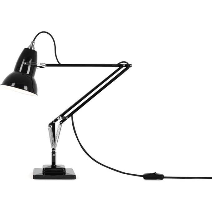 Anglepoise - Original 1227™ Bureaulamp - jet zwart - Ked - met tafelvoet