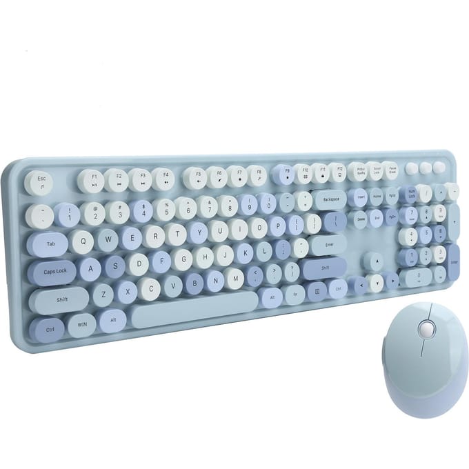 Draadloze Toetsenbord Muis Combo USB-stick Ergonomisch Mechanisch Handgevoel voor Windows
