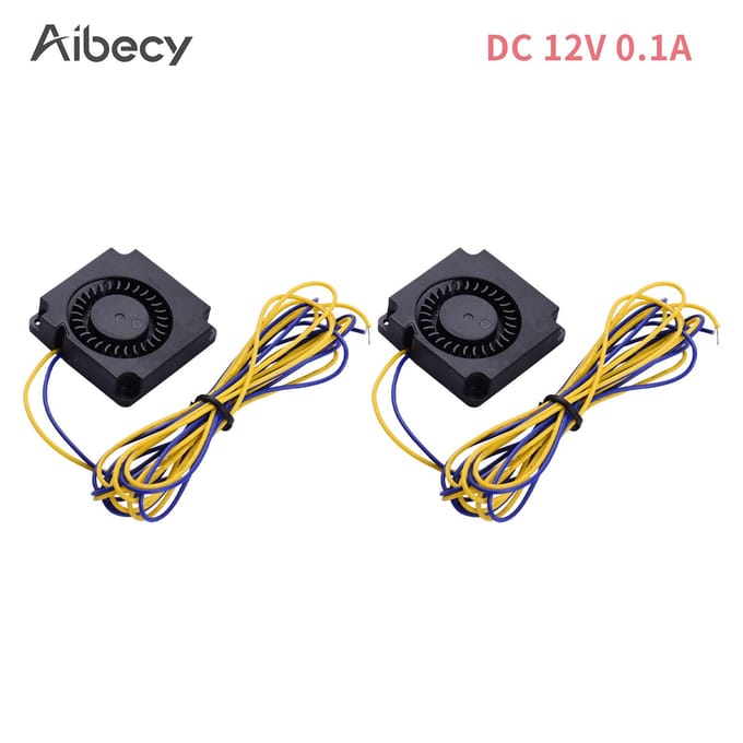 Aibecy 2 stks Blower Fan Borstelloze Koelventilator 40*40*10mm DC 24 V Compatibel met Ender3Ender3 Pro DC 12V 0.1A zwart