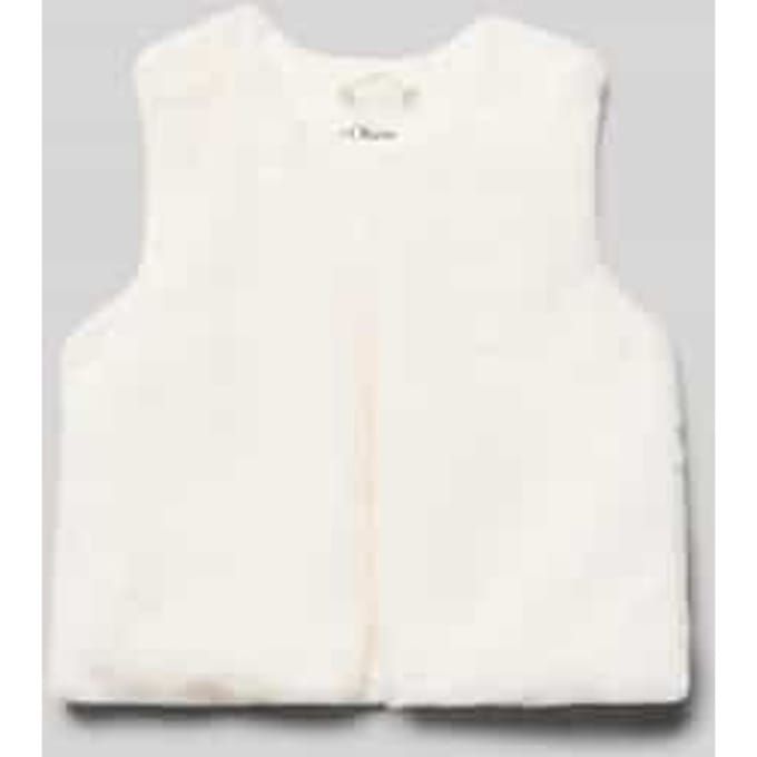 Regular fit gilet van imitatiebont met haakjessluiting