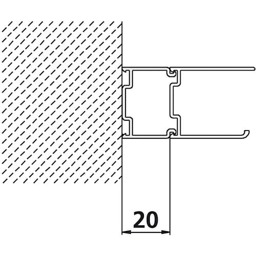 Kermi Nova 2000 floor extension for sliding door ZDSVSVEN21851K
