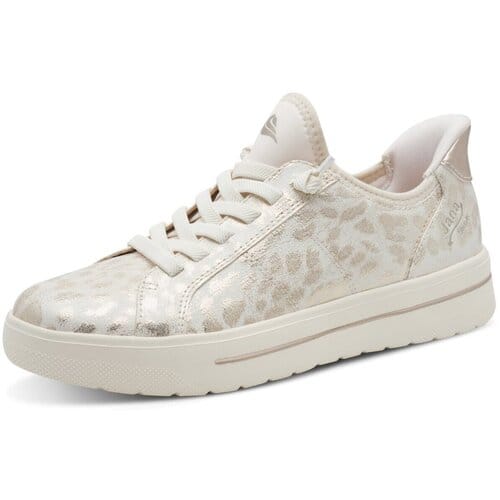 Jana Step In dames sneakers met H leest wit zilver - Maat 36 - Uitneembare zool