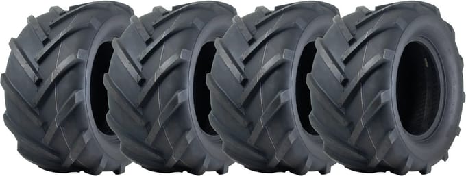 24x12.00-12 tractorband, open midden, 6-laags Wanda P328, zitmaaier - set van 4