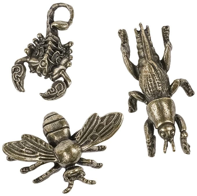 Dailygoods - Set van 3 Mini Dierenbeelden van Messing