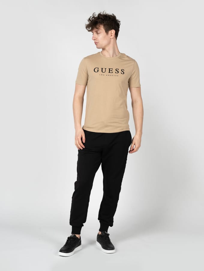 Guess T-Shirt Leo Mannen beige