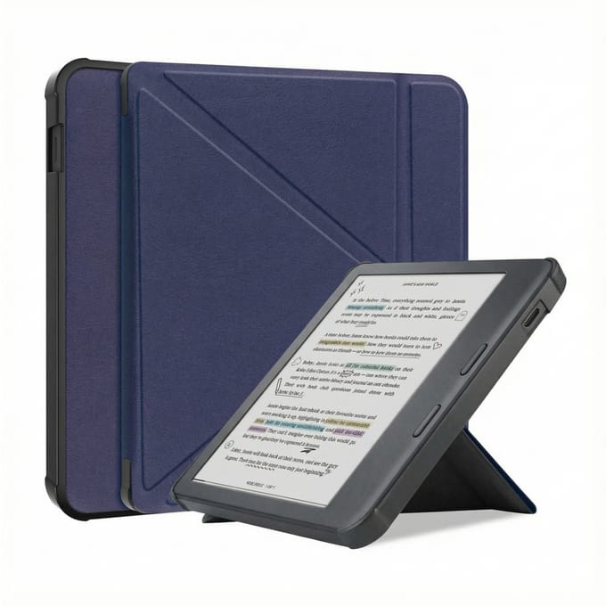 imoshion Vouwbare Bookcase voor de Kobo Libra Colour - Donkerblauw