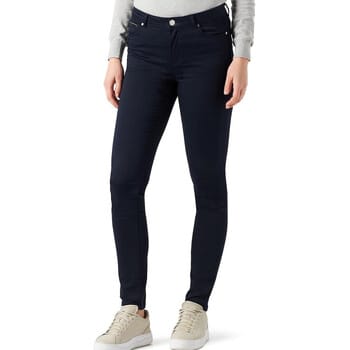 Morgan - Slim trousers with wet effect 212 Palona Navy - Maat : 34