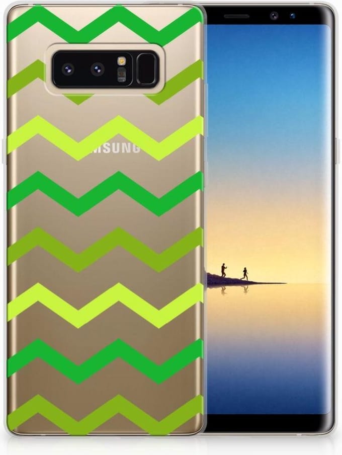Samsung Galaxy Note 8 TPU bumper Zigzag Groen