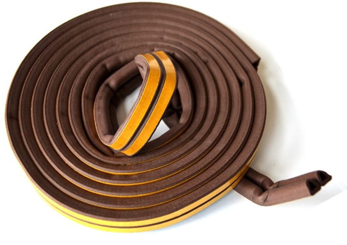D-Profiel Weerstrip - 6m - Bruin - EPDM Rubber
