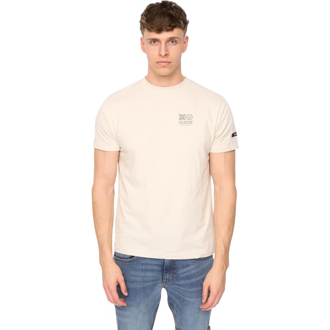 Duck and Cover Heren Lynnfold T-Shirt (Licht Steen)