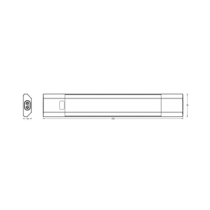 Osram Kastverlichting Linear Edge Sensor - Wit - 30cm - Cct - 4w