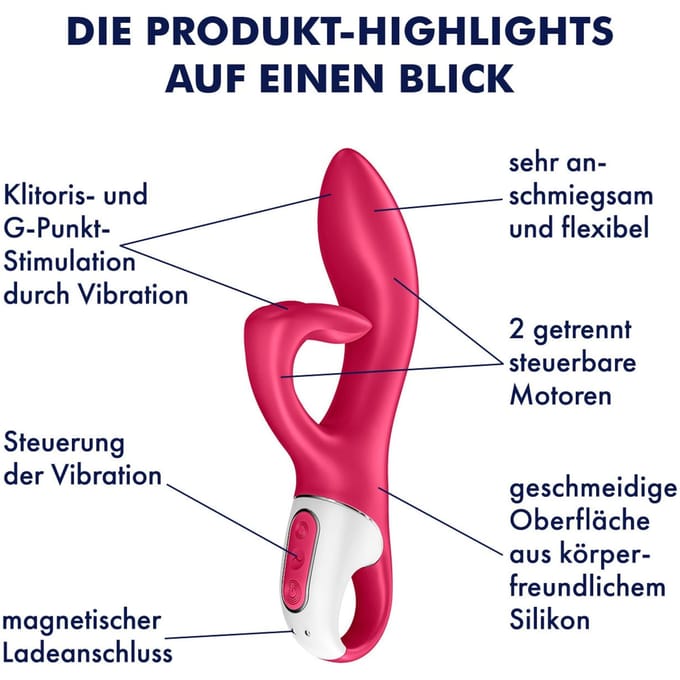 Satisfyer 'Embrace Me', 21 cm, 2 motoren, flexibele, ergonomische clitorisstimulator