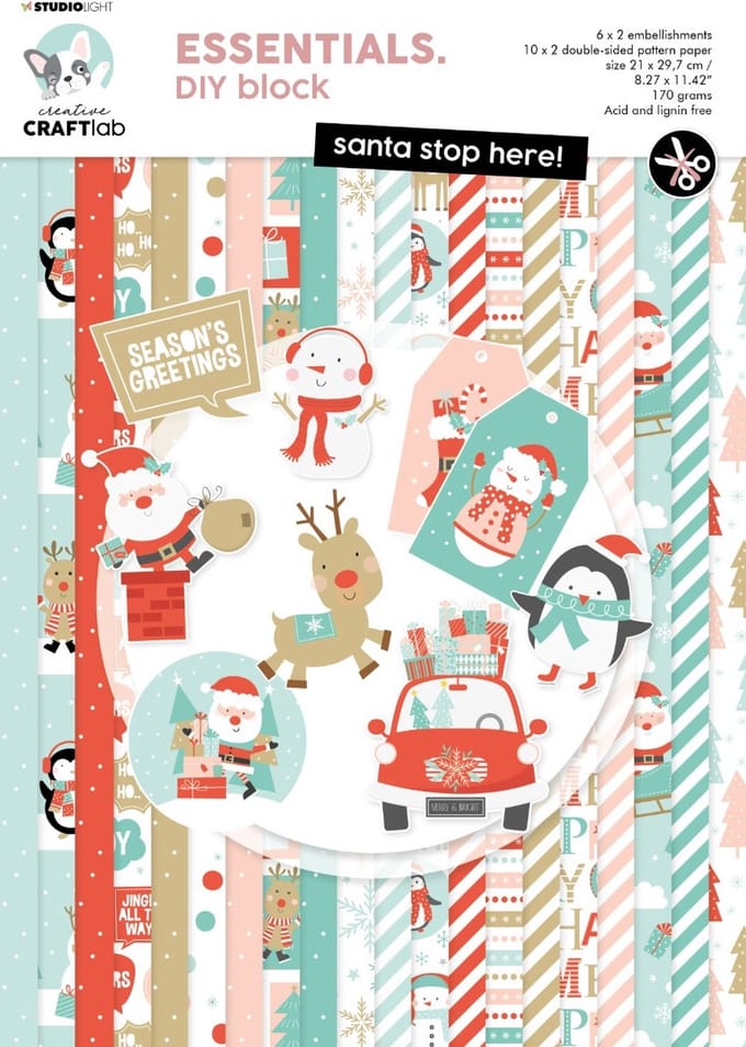 Studio Light Essentials DIY Block Santa Stop Here
