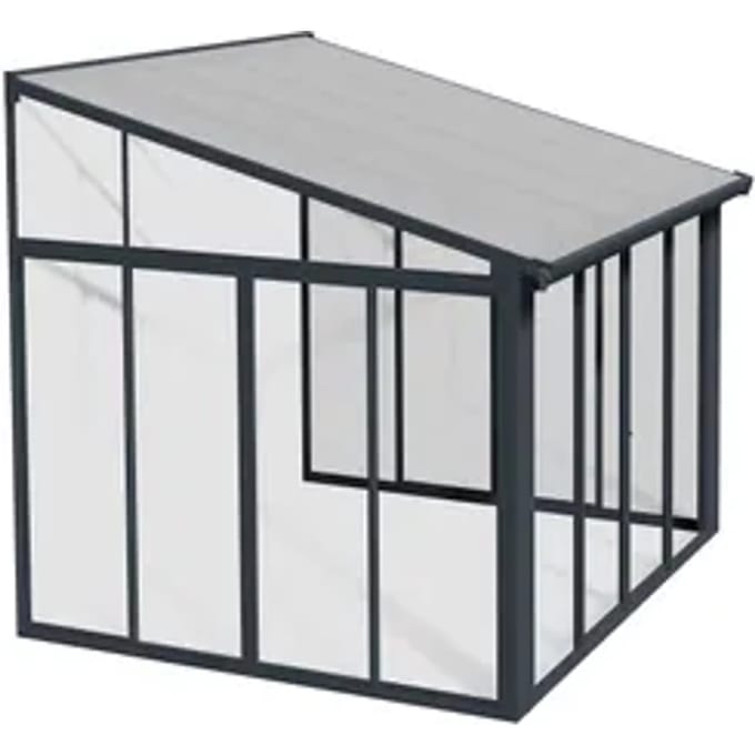 Palram - Canopia Serre, Veranda En Solarium Sanremo - Helder - Donkergrijs - 314x300cm