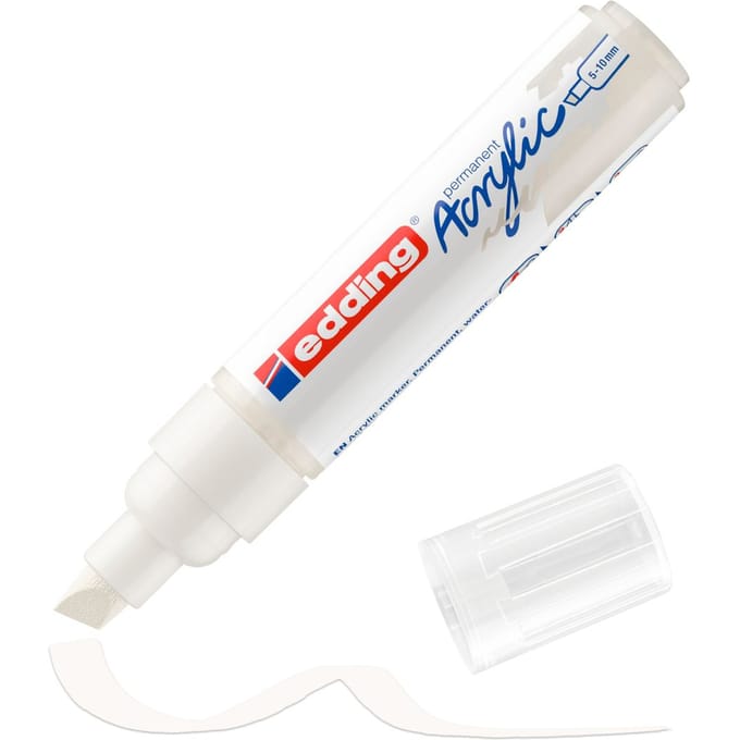 edding 5000 Acrylic "Acrylmarker - Wide" - Verkeerswit