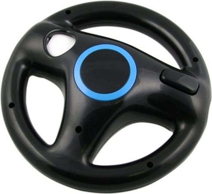 Stuur Wiel Zwart Compatible met Nintendo Wii Controllers