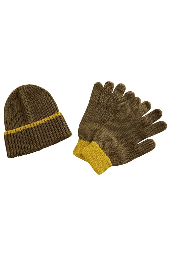 White Stuff Mens Hat And Glove Set Khaki Green Größe: OS | Hüte Outlet | Herren | Braun