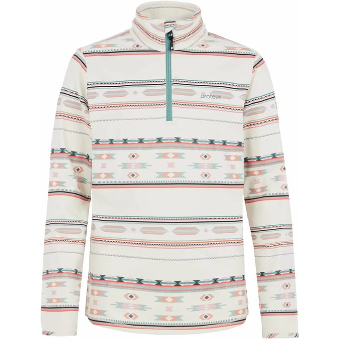 Protest Prtvesh Jr – Skipully Meisjes – Lange mouwen – 1/4 rits – Kitoffwhite