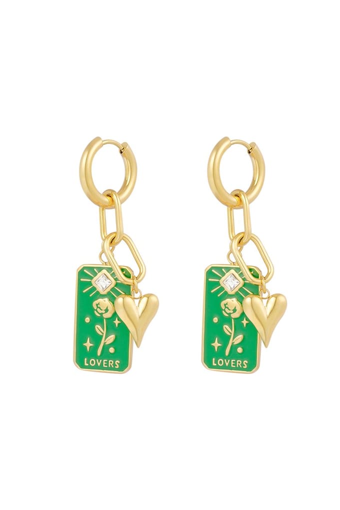 Bijoutheek Oorhangers Rose Lovers Groen