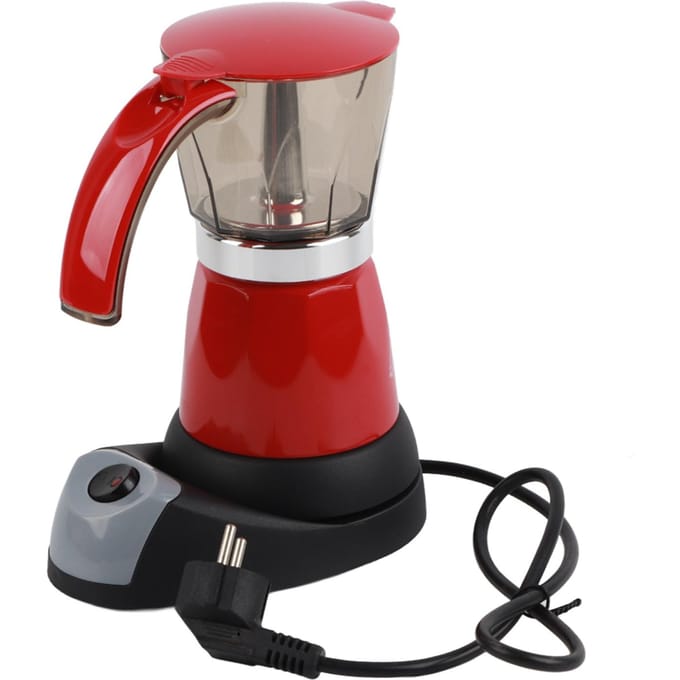 300ml/6 Kopjes 480W Elektrische Moka Pot Afneembaar Keuken Fornuis Koffiezetapparaat Groen rood