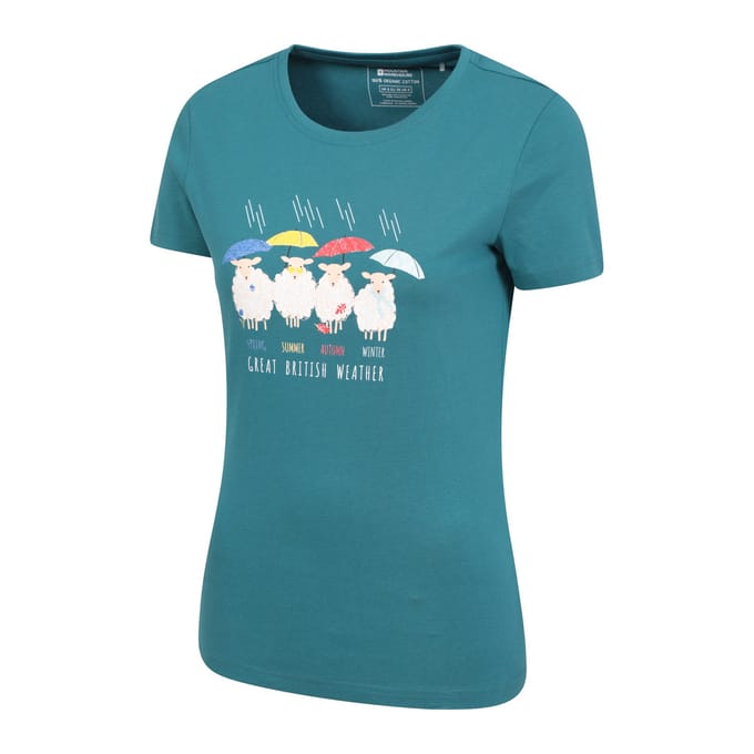 Mountain Warehouse Dames/Dames Groot Brits Weer T-Shirt (Teal)