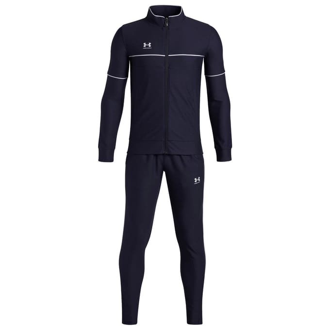 Under Armour UA B Challenger Tracksuit-BLU Jongens Trainingspak - Midnight Navy - Wit