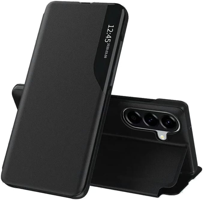 Hoesje geschikt voor Samsung Galaxy A37 - Techsuit eFold Book Case - Zwart