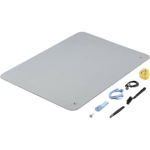 TRU COMPONENTS TC-12494244 ESD-matset Grijs (l x b x h) 650 x 500 x 2 mm 1 set(s)