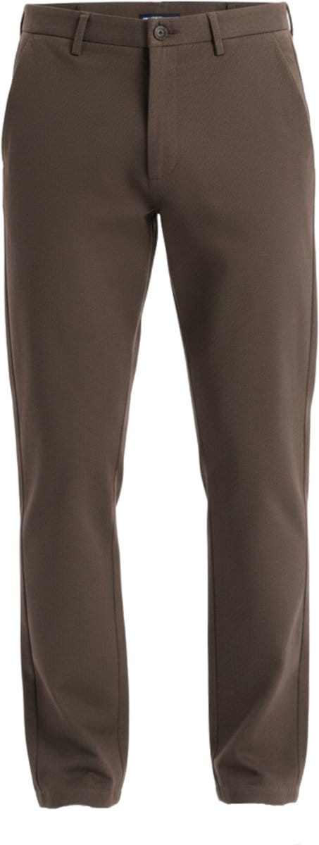 OMBRE Broek - Regular Fit - Katoen - Rits Bruin XL