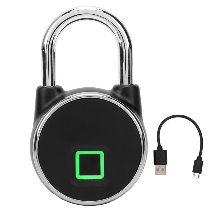 Serrure à empreinte digitale étanche IP65, chargement USB, multifonction, pour armoire, entrepôt, maison gray