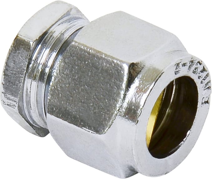 Knel Eindstop 12mm Chroom