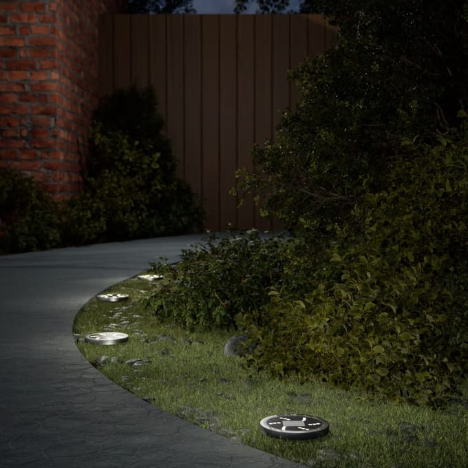 vidaXL Grondlampen 4 st solar met grondpennen warmwit
