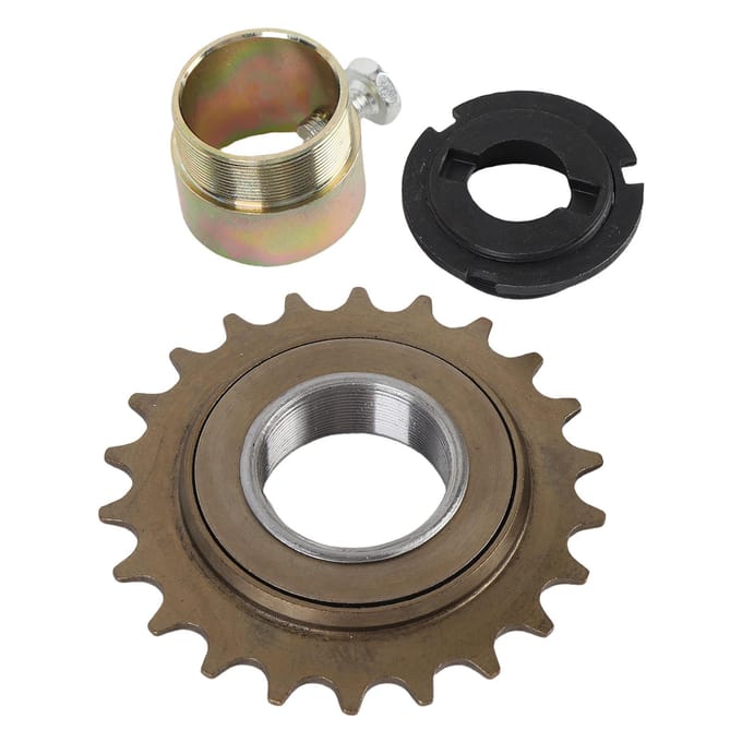 22T Fiets Vrijloop met 30mm Adapter Connector Fiets Vrijloop Adapter Kit voor Elektrische Driewieler gray