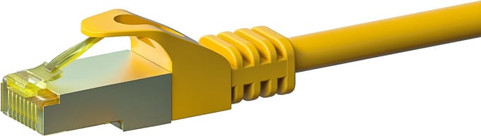 Danicom Cat7 S/FTP (PIMF) patchkabel - 2 meter geel - netwerkkabel - internetkabel - UTP kabel - RJ45 - 10000 mbit/s