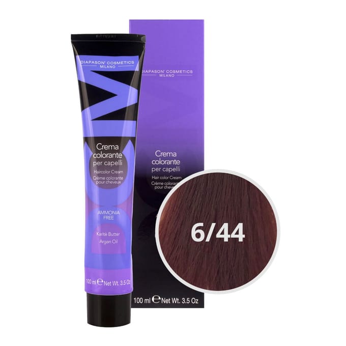 DCM Hair Color Cream Ammonia Free 6/44 Mahogany 100ml