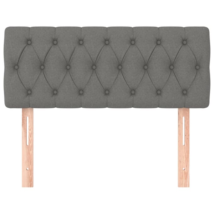 vidaXL - Hoofdbord - 90x7x78/88 - cm - stof - donkergrijs