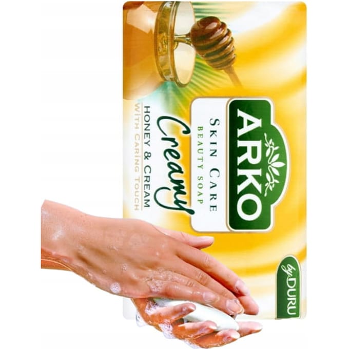 Arko Huidverzorging Romige Honing en Room Zeepblok 90G