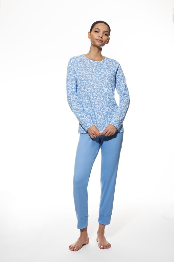 mey Damen Pyjama Serie Flower Meadow