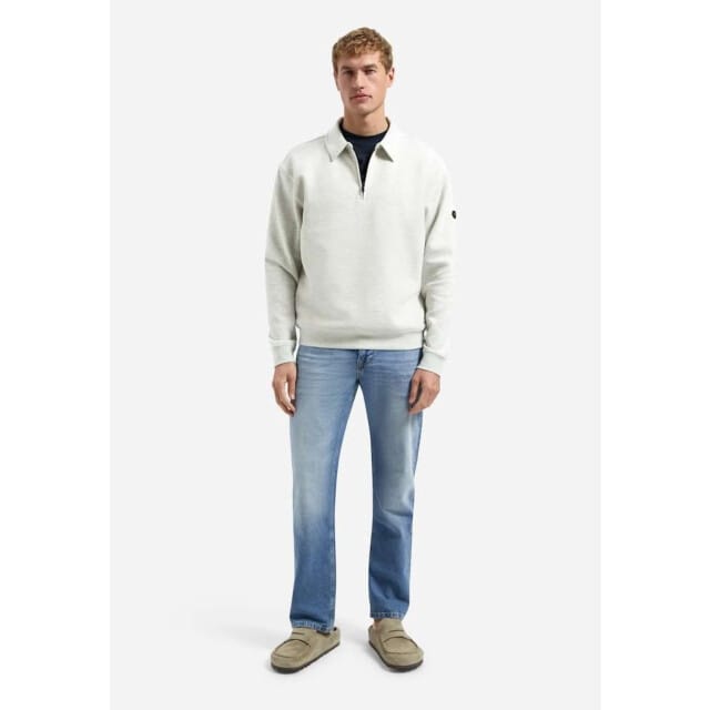 No Excess Sweater polo half zip kit melange