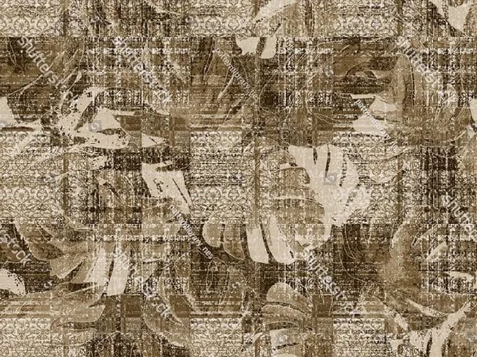 Vinyl | Vloerkleed vinyl | Leavy brown | 95x145 cm