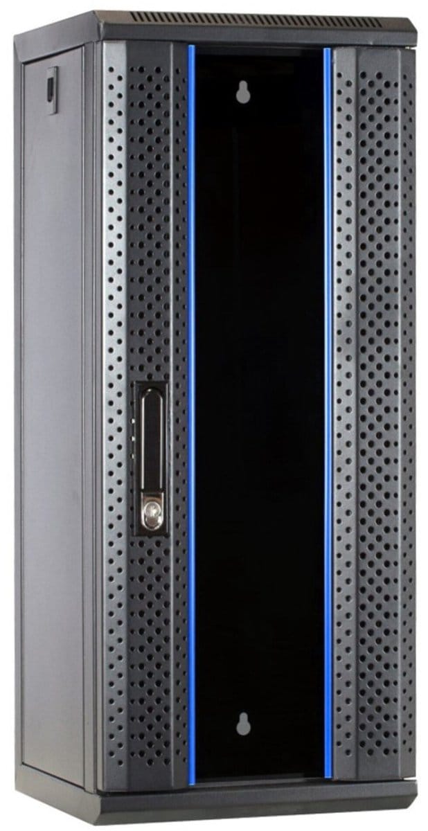 DSIT 10 inch 15U serverkast met glazen deur 312x310x752mm (BxDxH) - serverbehuizing - serverrack