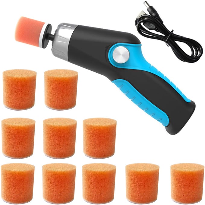 Elektrische USB Oplaadbare Autopoetsmachine Kit Mini Draagbare Auto Slijpen Krasherstel With USB Cable blauw