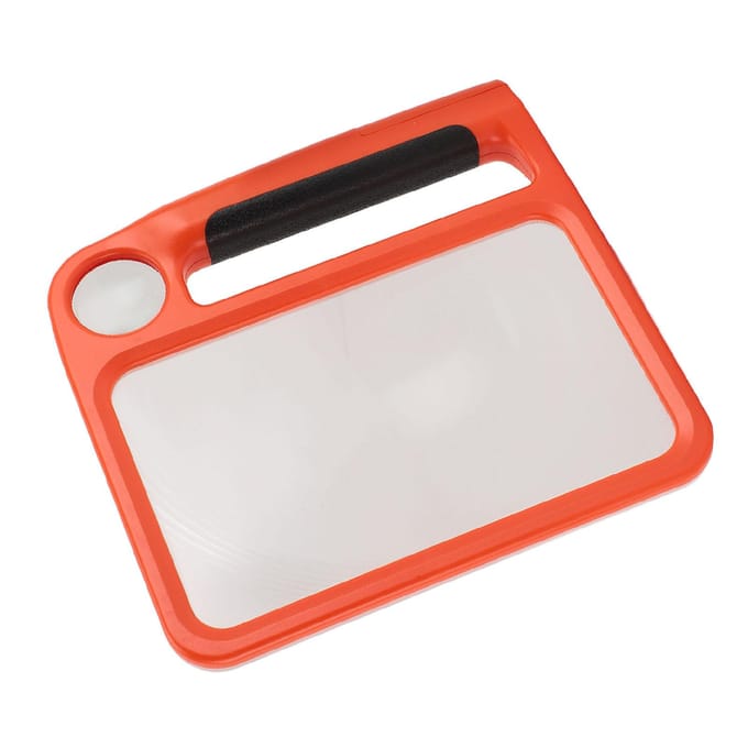 Led Vergrootglas 3 Verlichtingsmodi Anti-Slip Handvat 5X 10X Rechthoekige Handheld Vergrootlens