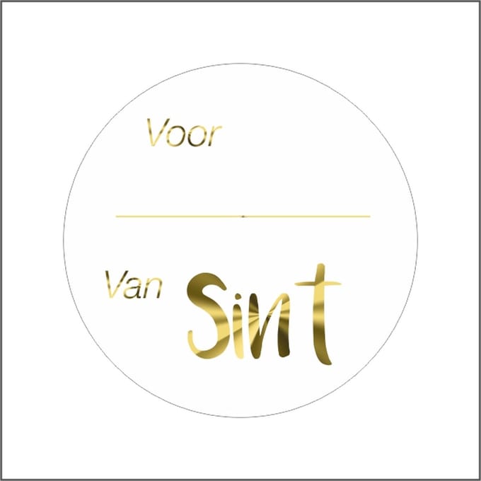 Cadeaustickers Etiketten Sinterklaas Goud