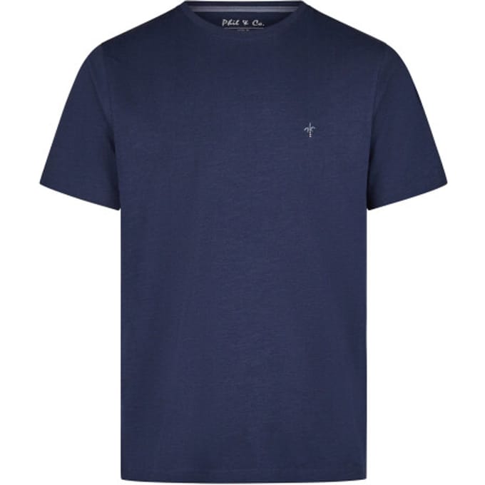 Phil & Co Heren Shortama Korte Pyjama Set Palm Donkerblauw - Maat XL