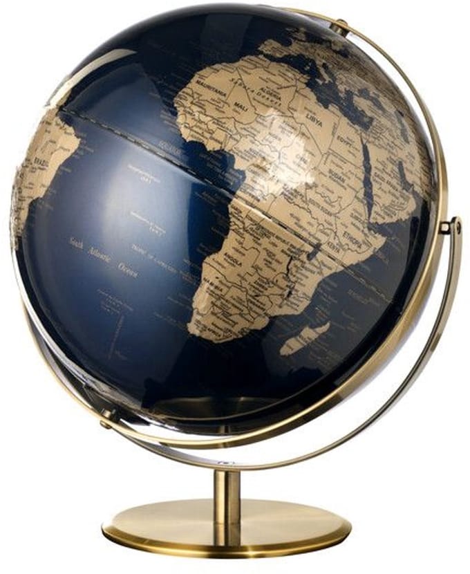Troika JURI LIGHT FLEX Wereldbol met verlichting - Dimbare SOMPEX LED Globe - Oplaadbaar - Blauw