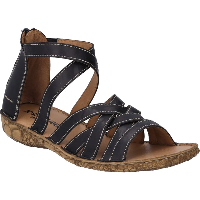 Josef Seibel ROSALIE 53 - Platte sandalenDames Sandalen - Kleur: Zwart - Maat: 39