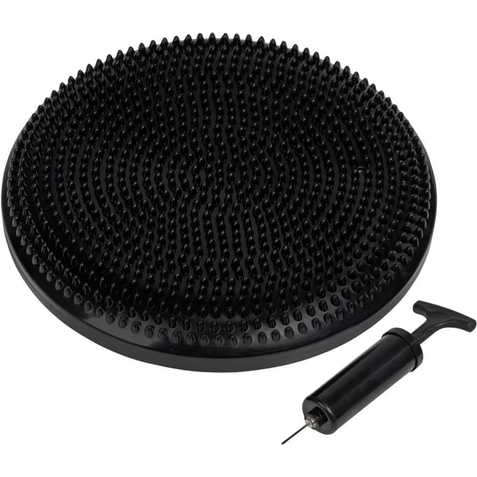 VirtuFit Wiebelkussen - Balanskussen - Balansbord - Met pomp - Zwart